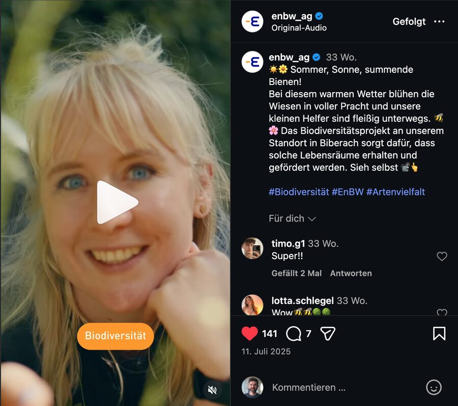 EnBW auf Instagram