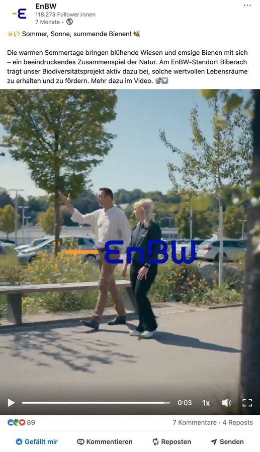EnBW auf LinkedIn